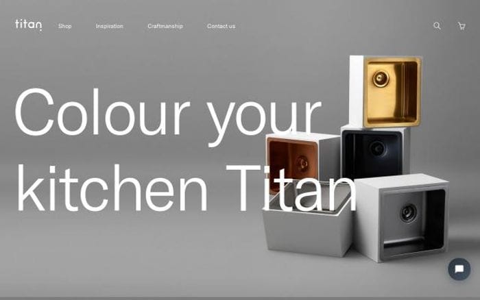 Titan sinkware website preview
