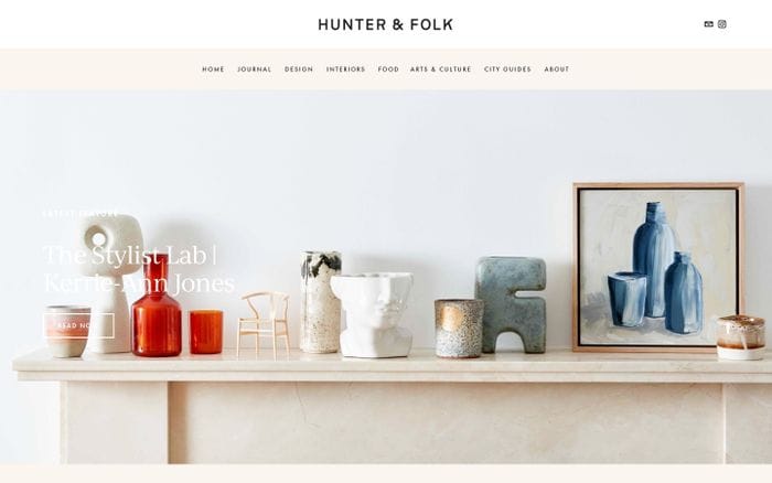Hunter & Folk website preview