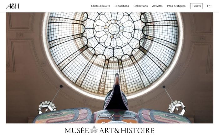 Art and History Museum website preview