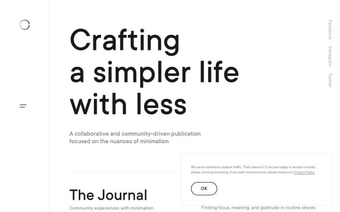 Minimalism Life website preview