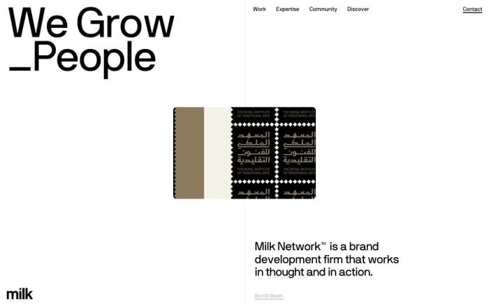 Milk Network website preview