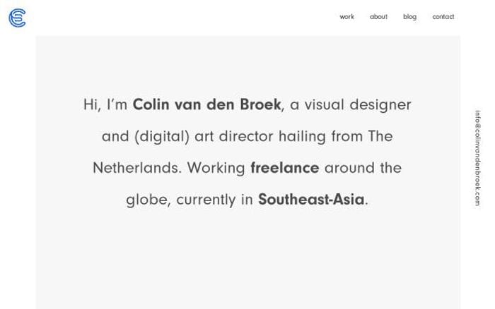 Colinvandenbroek website preview