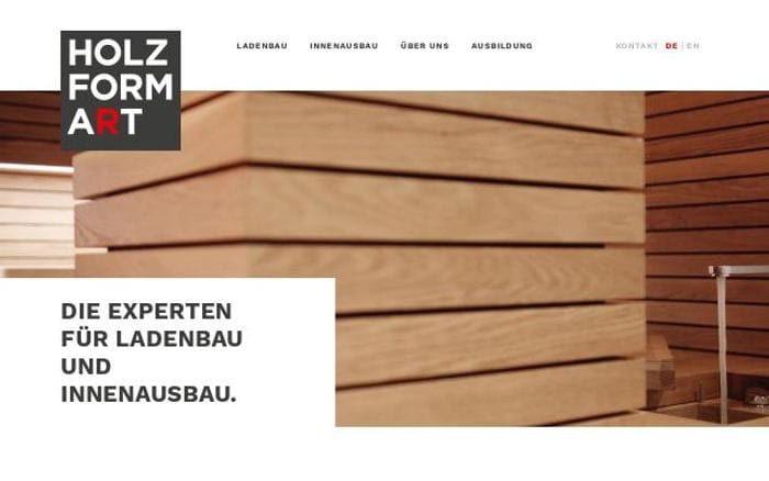 Holzformart website preview