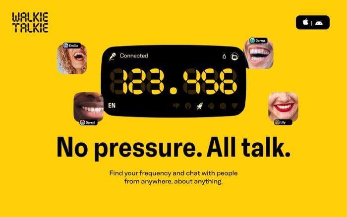Walkie Talkie website preview