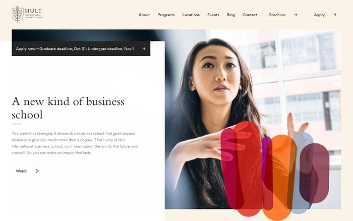 Hult website preview