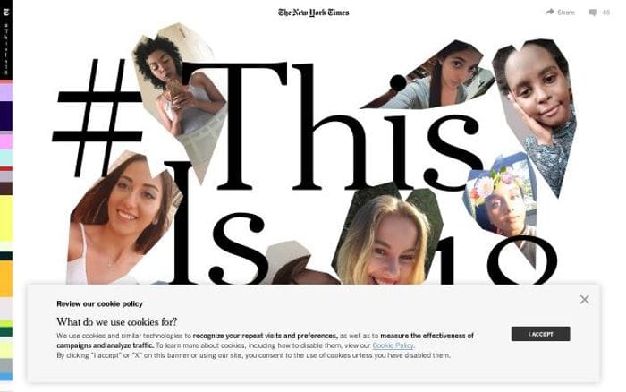 Nytimes website preview