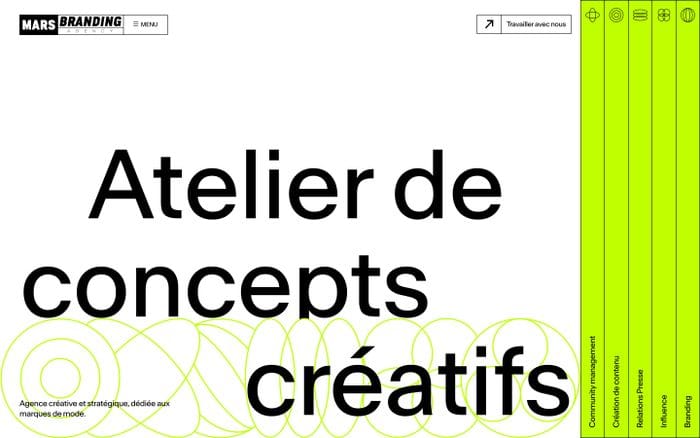 Mars branding website preview