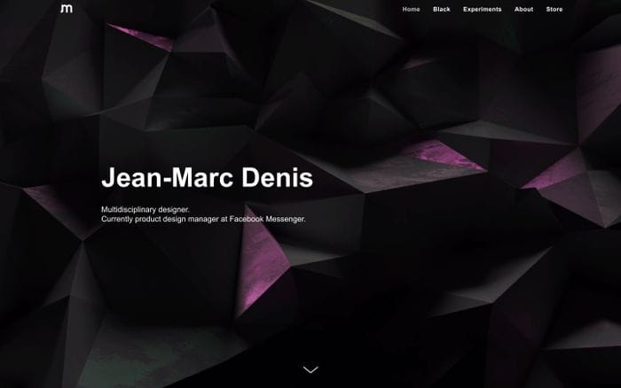 Jean-Marc Denis - Multidisciplinary Designer website preview