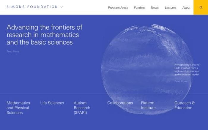 Simonsfoundation website preview