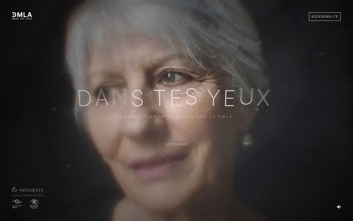 Dans tes yeux website preview