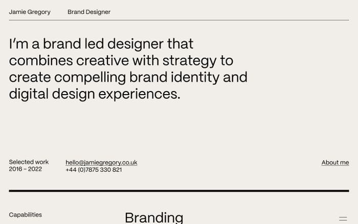 Jamie Gregory website preview