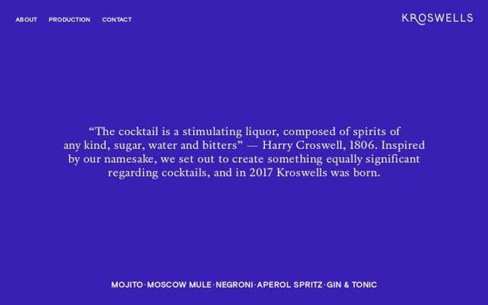 Kroswells website preview