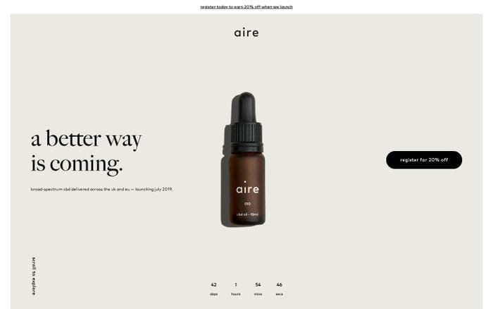 aire CBD — Premium CBD Oil delivered across the UK & Europe website preview