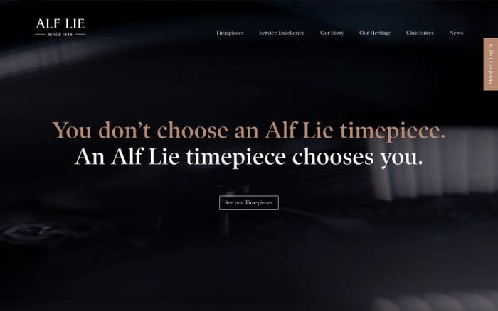 Alf Lie 1836 - Independent ultra-luxury Swiss watchmakers website preview