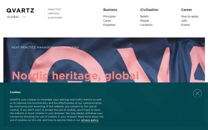Qvartz website preview