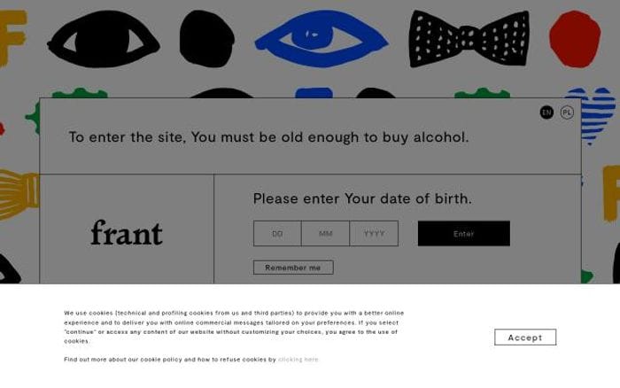 Frant-vodka website preview