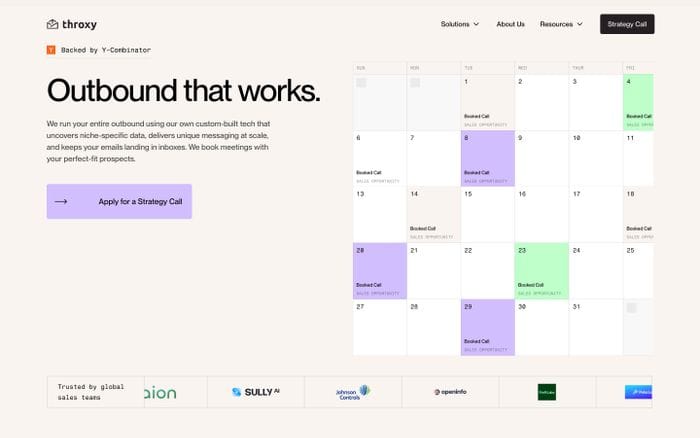 Throxy website preview