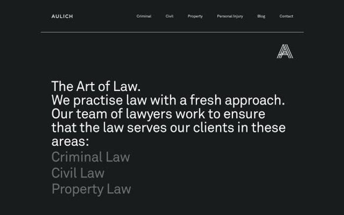 Aulich website preview