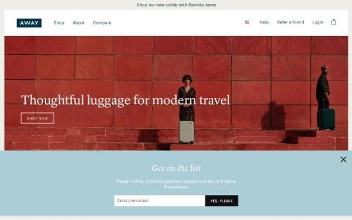 Awaytravel website preview
