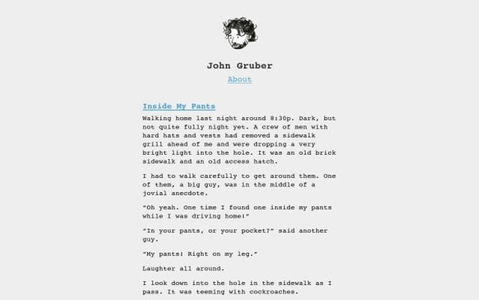 Gruber website preview