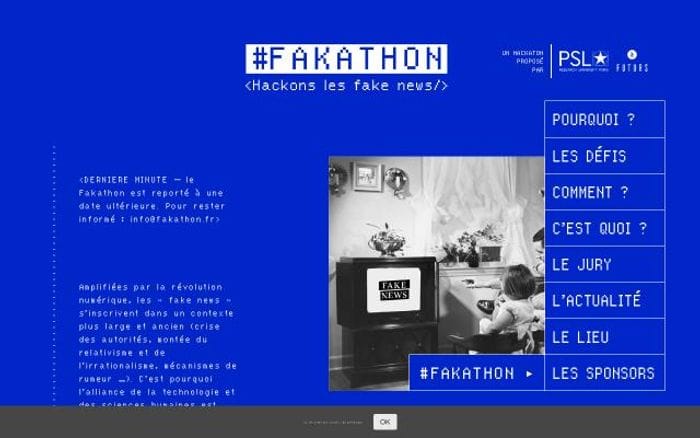 Fakathon website preview