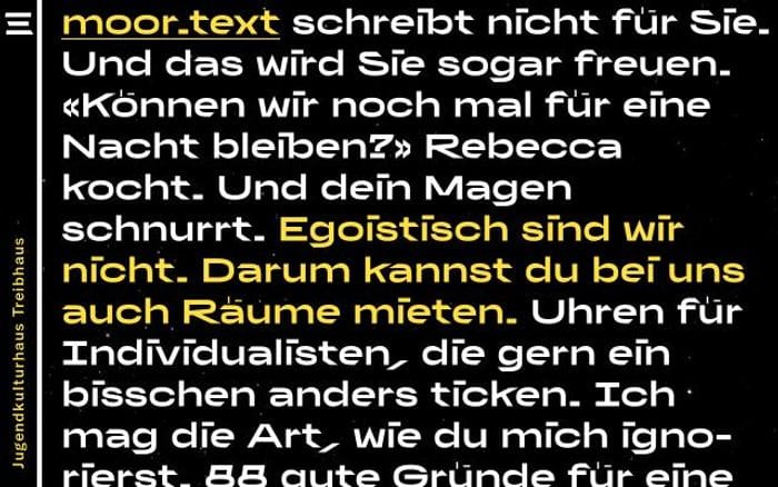 Moortext website preview