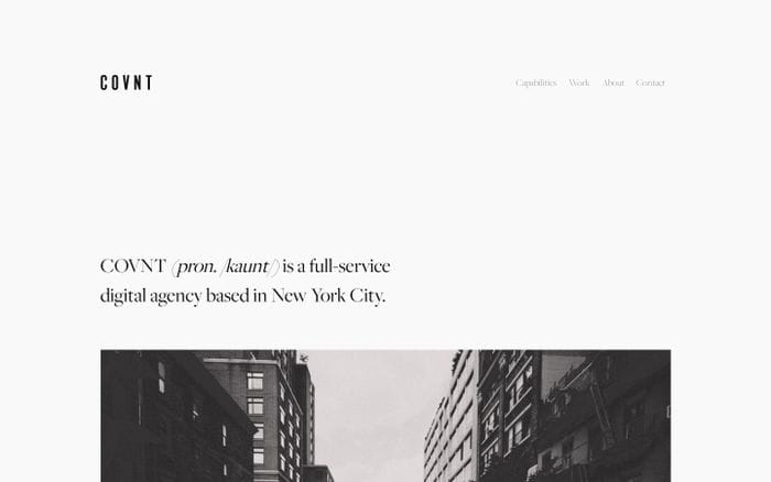 Covnt website preview
