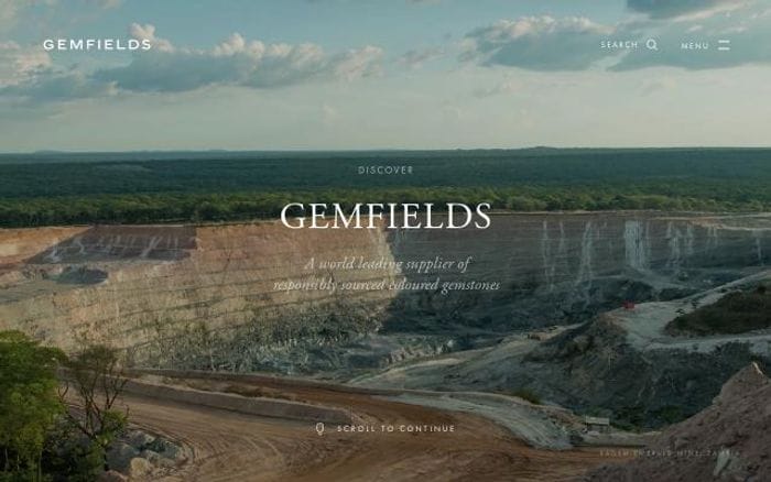 Gemfields website preview