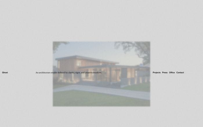 Ghost Architects website preview