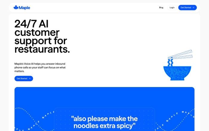 Maple website preview