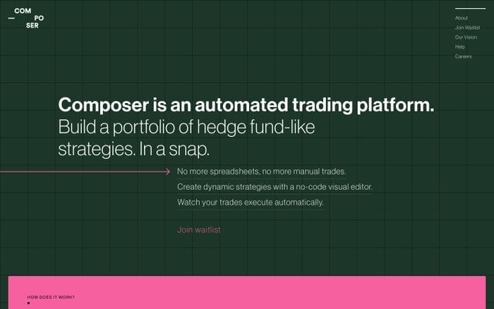 Composer website preview