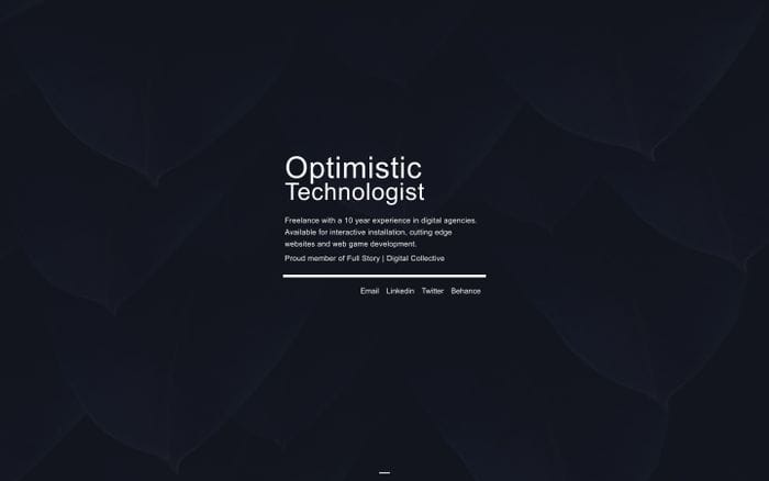 Optimistic Technologist website preview