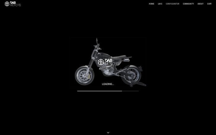 Configurator - Dab Motors website preview