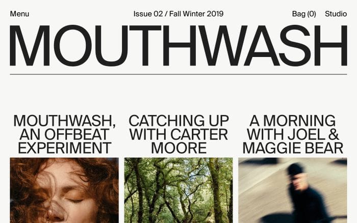 Mouthwash website preview