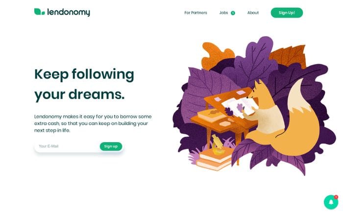 lendonomy website preview