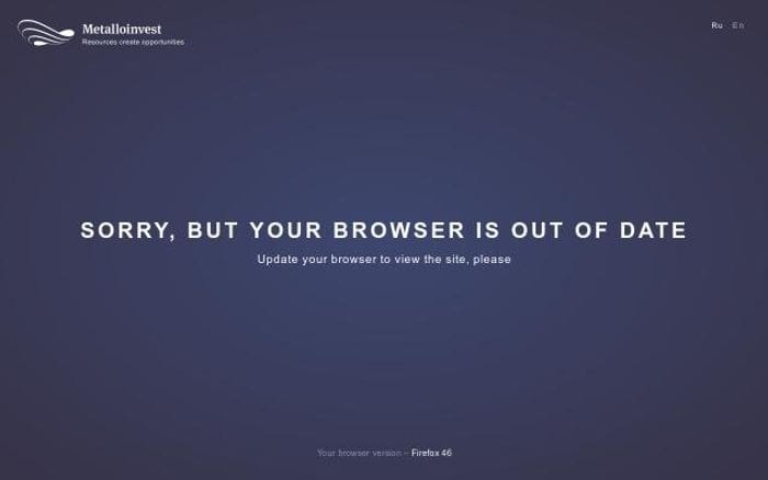 Metalloinvest website preview