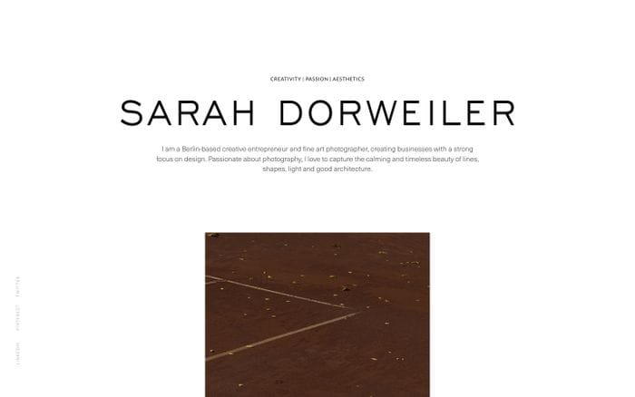 Sarah Dorweiler website preview