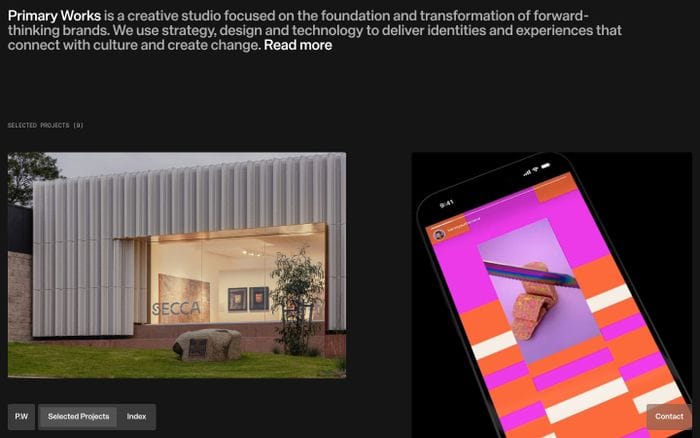 Primary Works website preview