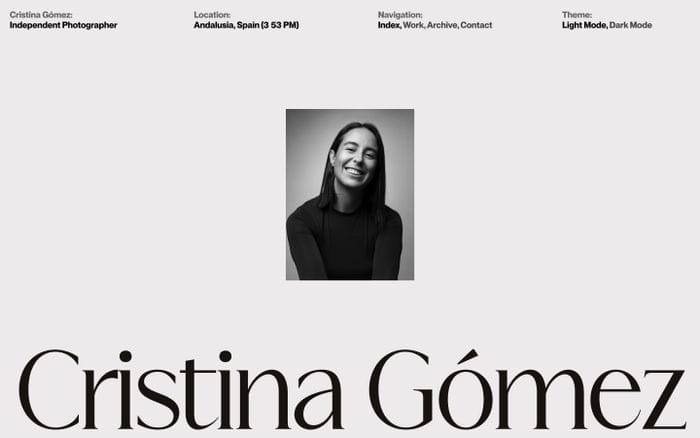 Cristina Gomez website preview