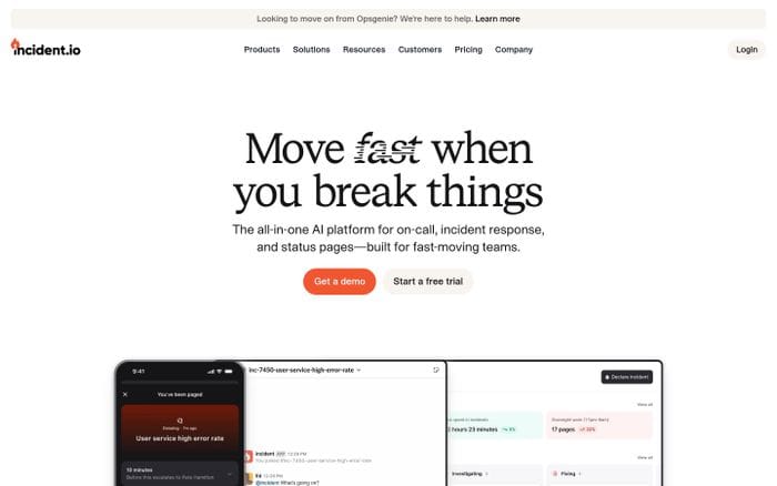 Incident website preview