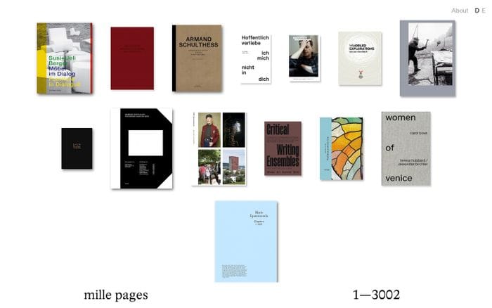 mille pages – Mirjam Fischer website preview