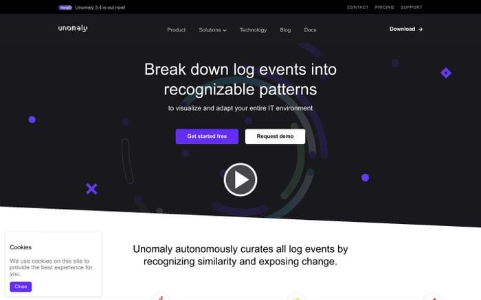 Unomaly website preview