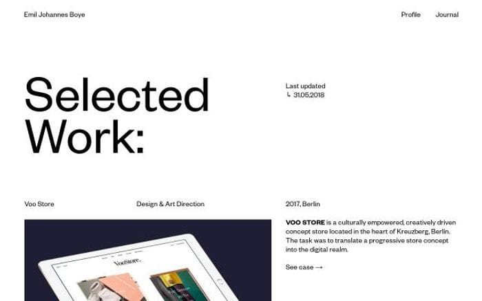Emilboye website preview