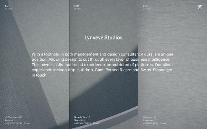 Lynxeyestudios website preview