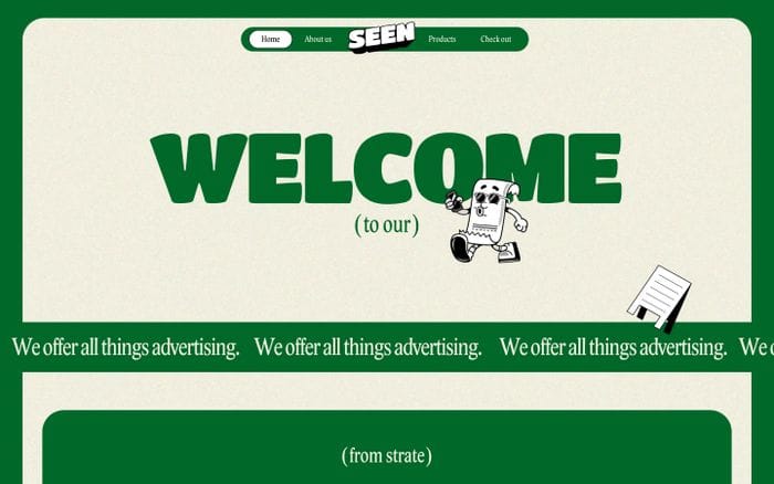 Seen Advertising Agency website preview