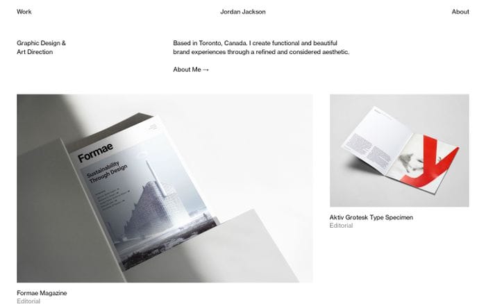Jordan Jackson – Graphic Design & Art Direction website preview