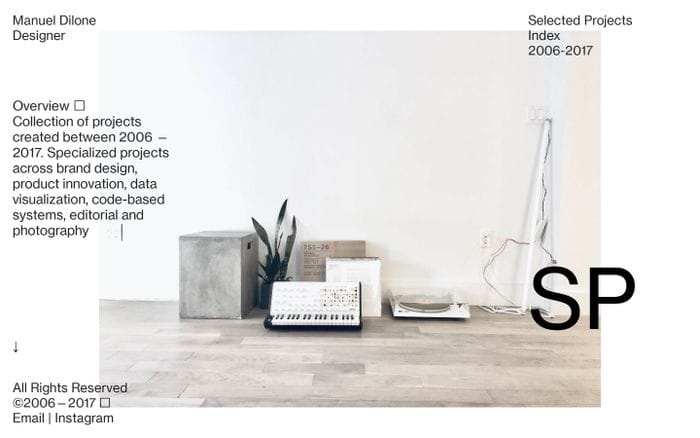Manuel Dilone - Designer website preview