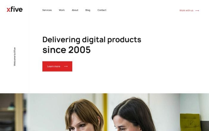 Delivering digital products since 2005 - Xfive website preview