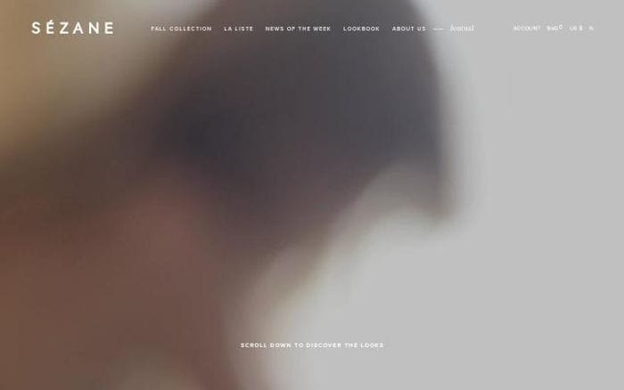 Sezane website preview