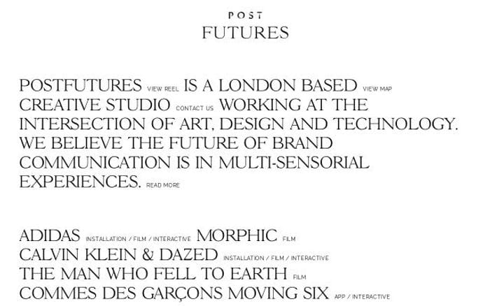 Postfutures website preview